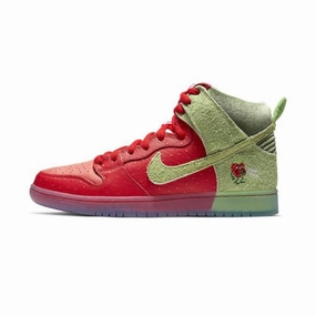 Nike Dunk Hi Strawberry Cough Regular Box University Spanich Green White Air Jordan basketball shoes with classic look