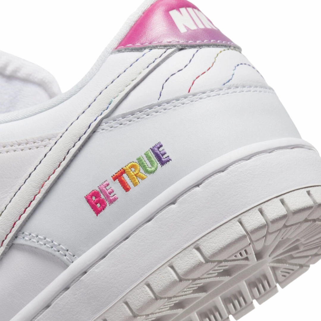 Nike Dunk Low Be True White Summit Rainbow Modern Sneakers