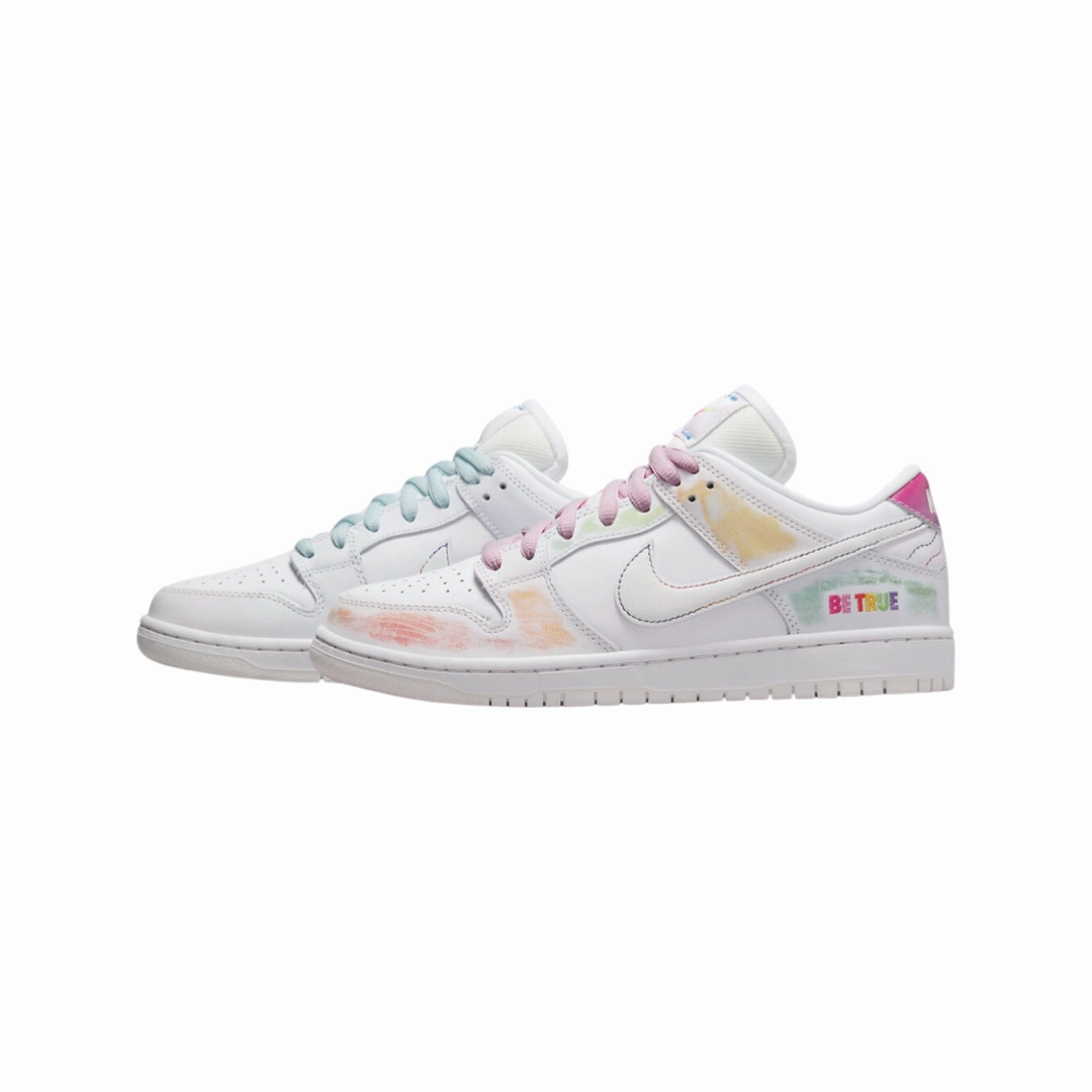 Nike Dunk Low Be True White Summit Rainbow Modern Sneakers
