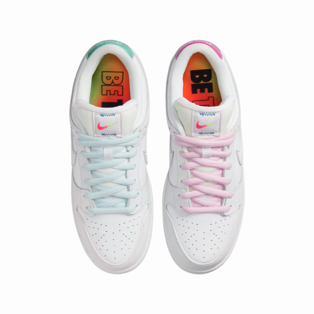 Nike Dunk Low Be True White Summit Rainbow Modern Sneakers