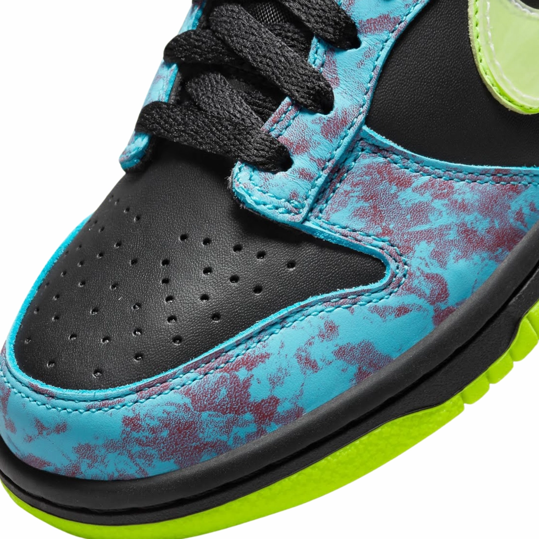 Nike Dunk Low GS Acid Wash Baltic Blue Volt Modern Sneakers