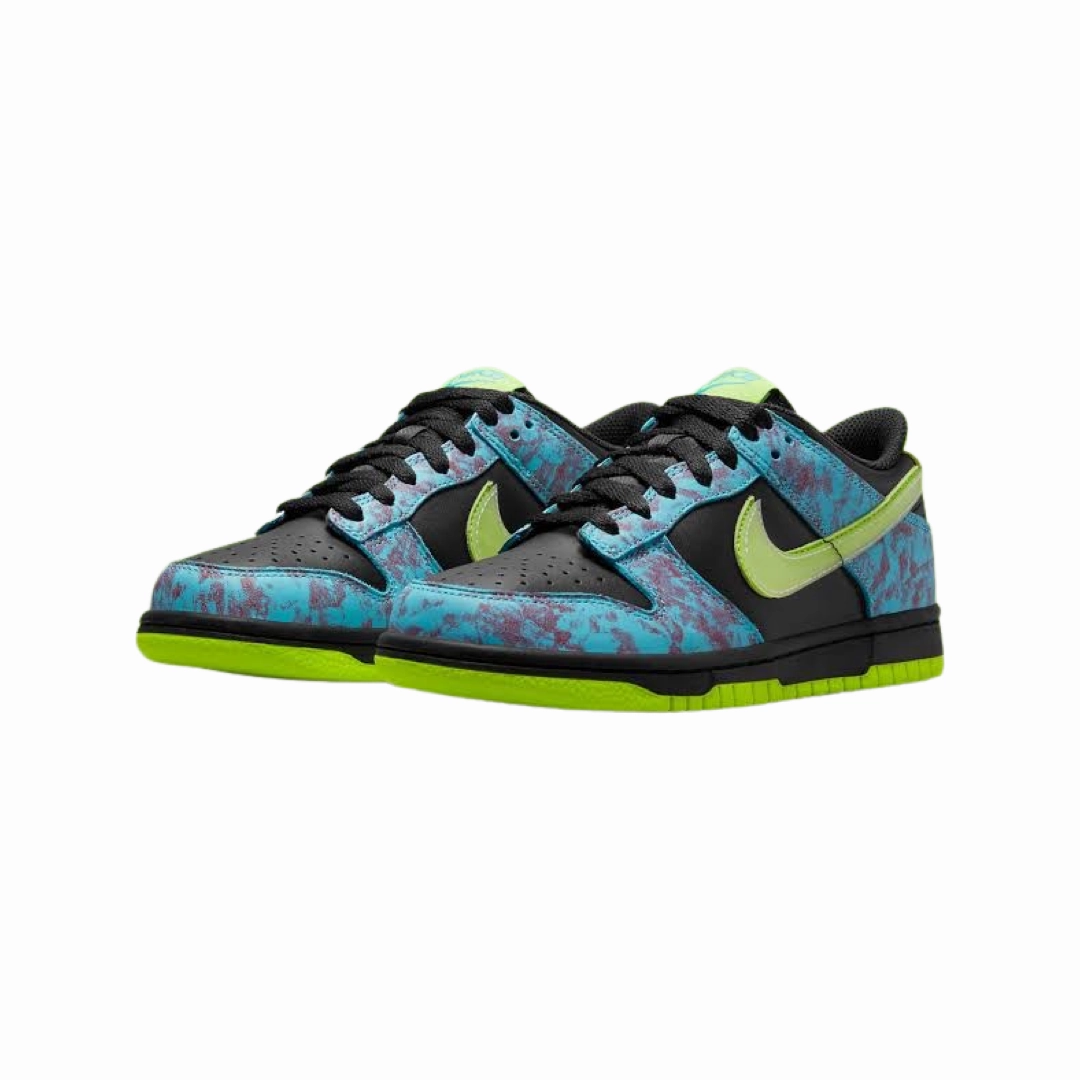 Nike Dunk Low GS Acid Wash Baltic Blue Volt Modern Sneakers