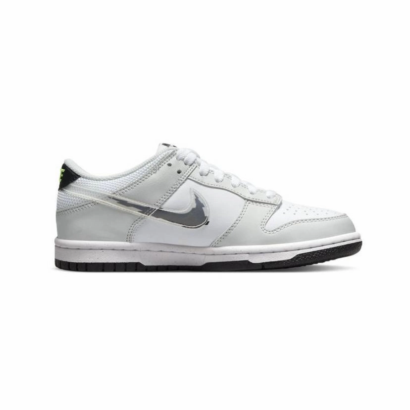 Nike Dunk Low GS Glitch Swoosh Photon Grey Basketball Shoes