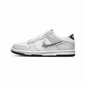 Nike Dunk Low GS Glitch Swoosh Photon Grey Air Jordan basketball shoes with classic look