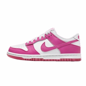 Nike Dunk Low (GS) Laser Fuchsia White Air Jordan basketball shoes with classic look