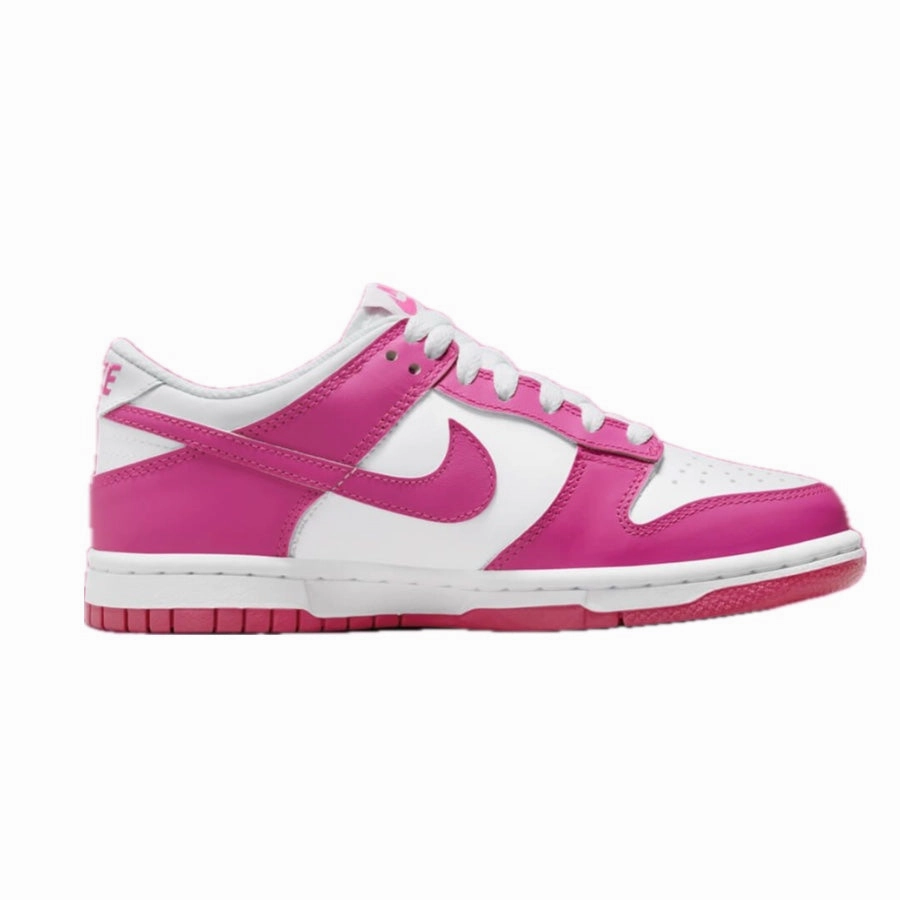 Nike Dunk Low (GS) Laser Fuchsia White Basketball Shoes