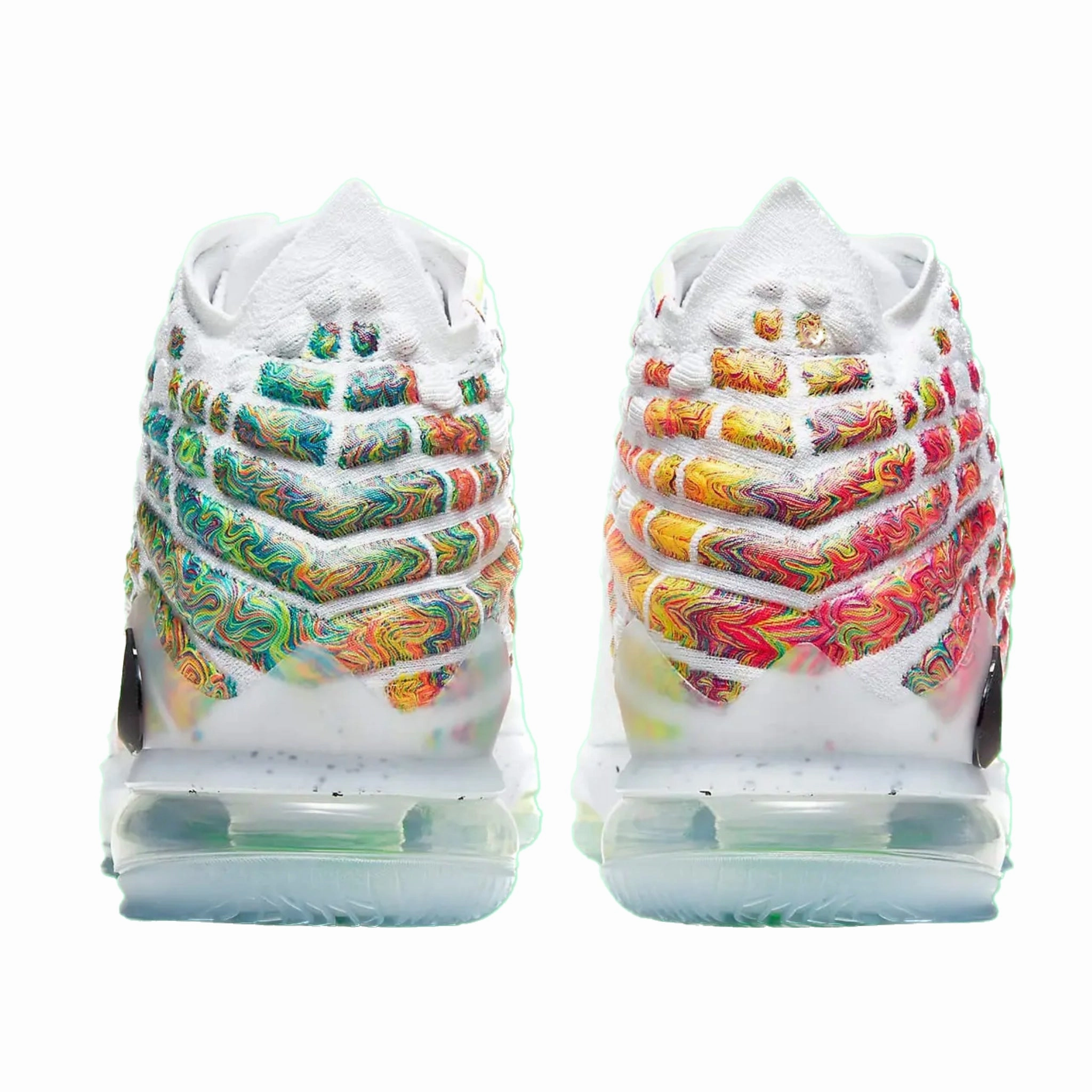 Nike Lebron XVII Command Force GS White Black Multicolour Basketball Shoes