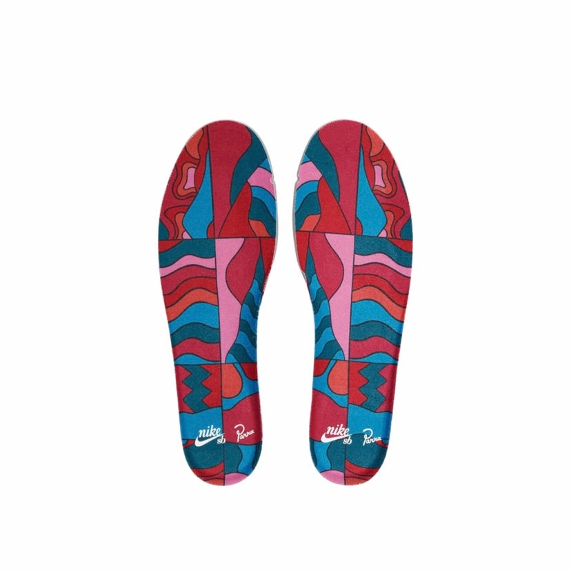 Nike SB Dunk Low Pro Premium QS Parra Fireberry Black Street Shoes