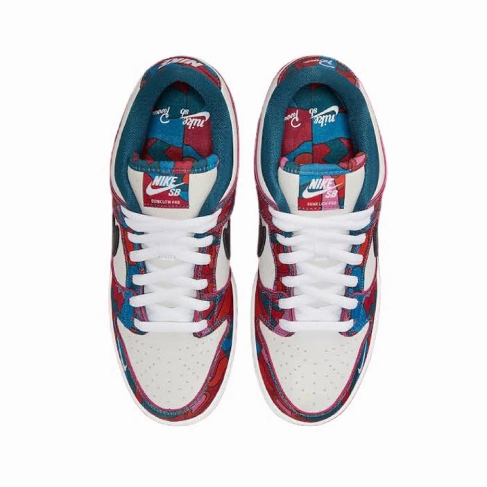 Nike SB Dunk Low Pro Premium QS Parra Fireberry Black Street Shoes