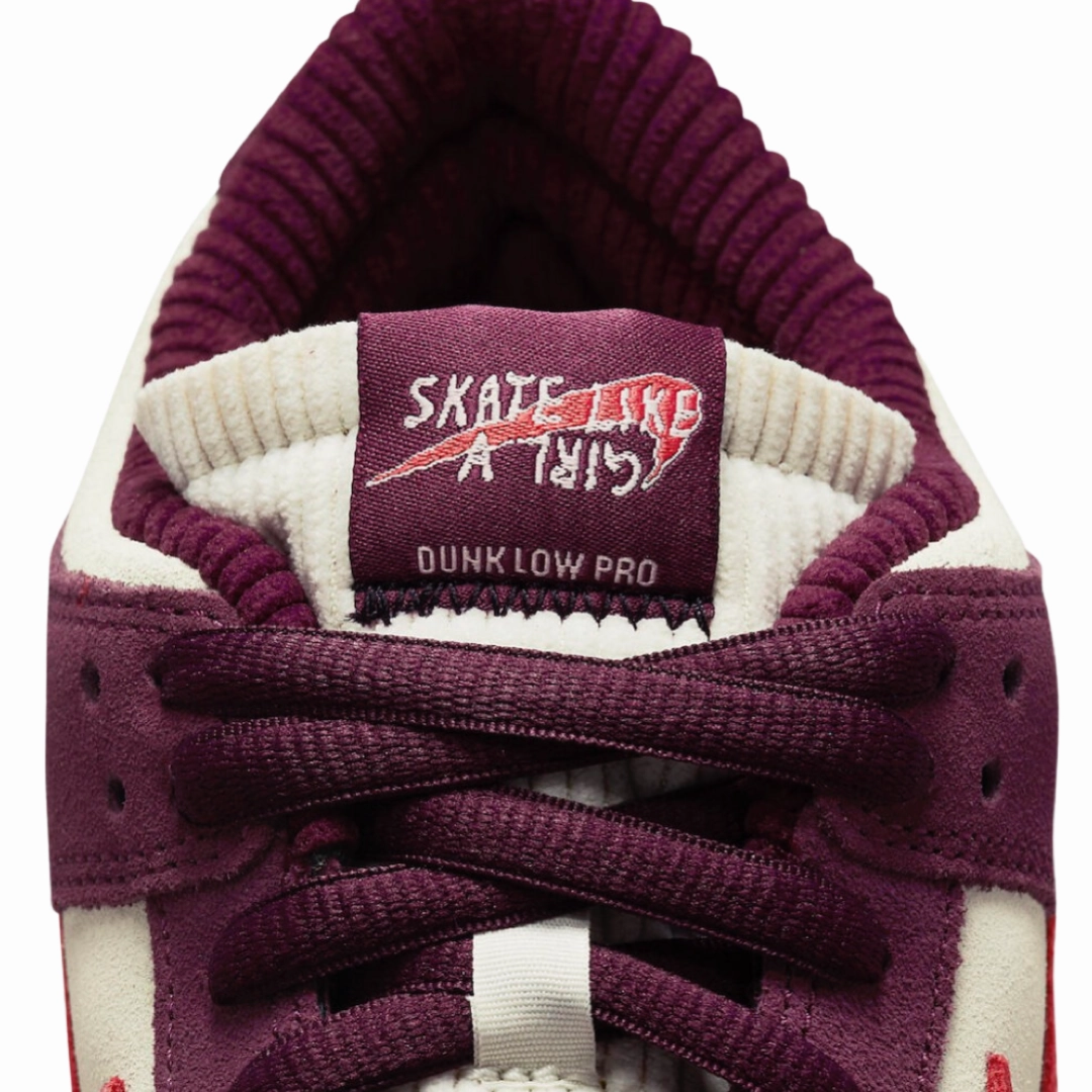 Nike SB Dunk Low QS Skate Like a Girl Dark Beetroot Light Crimson Street Shoes
