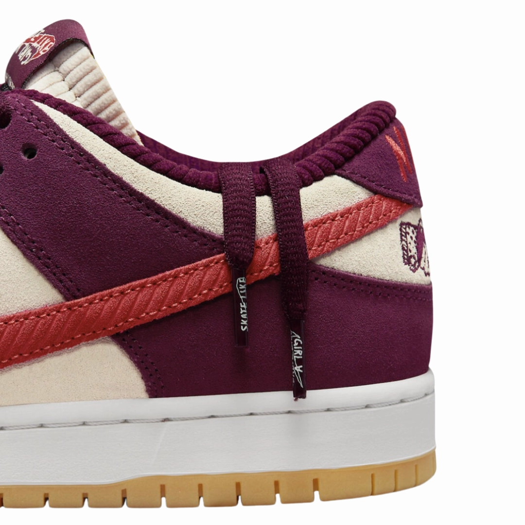 Nike SB Dunk Low QS Skate Like a Girl Dark Beetroot Light Crimson Street Shoes