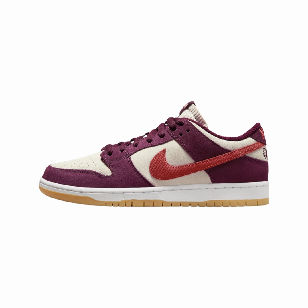 Nike SB Dunk Low QS Skate Like a Girl Dark Beetroot Light Crimson Nike casual sneakers with modern design