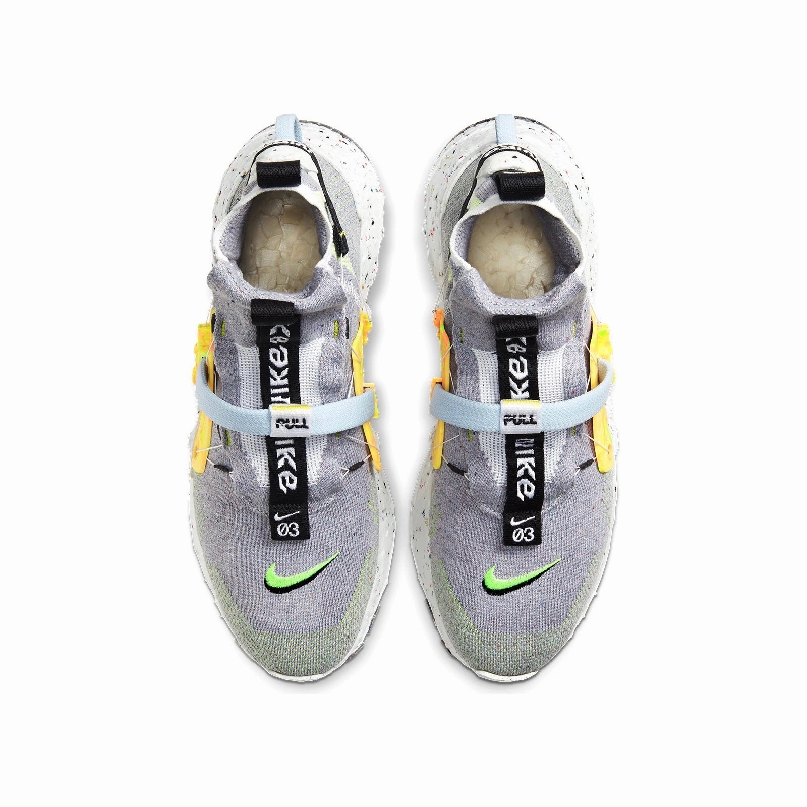 Nike Space Hippie 03 Grey Volt Glow Photon Dust Street Shoes