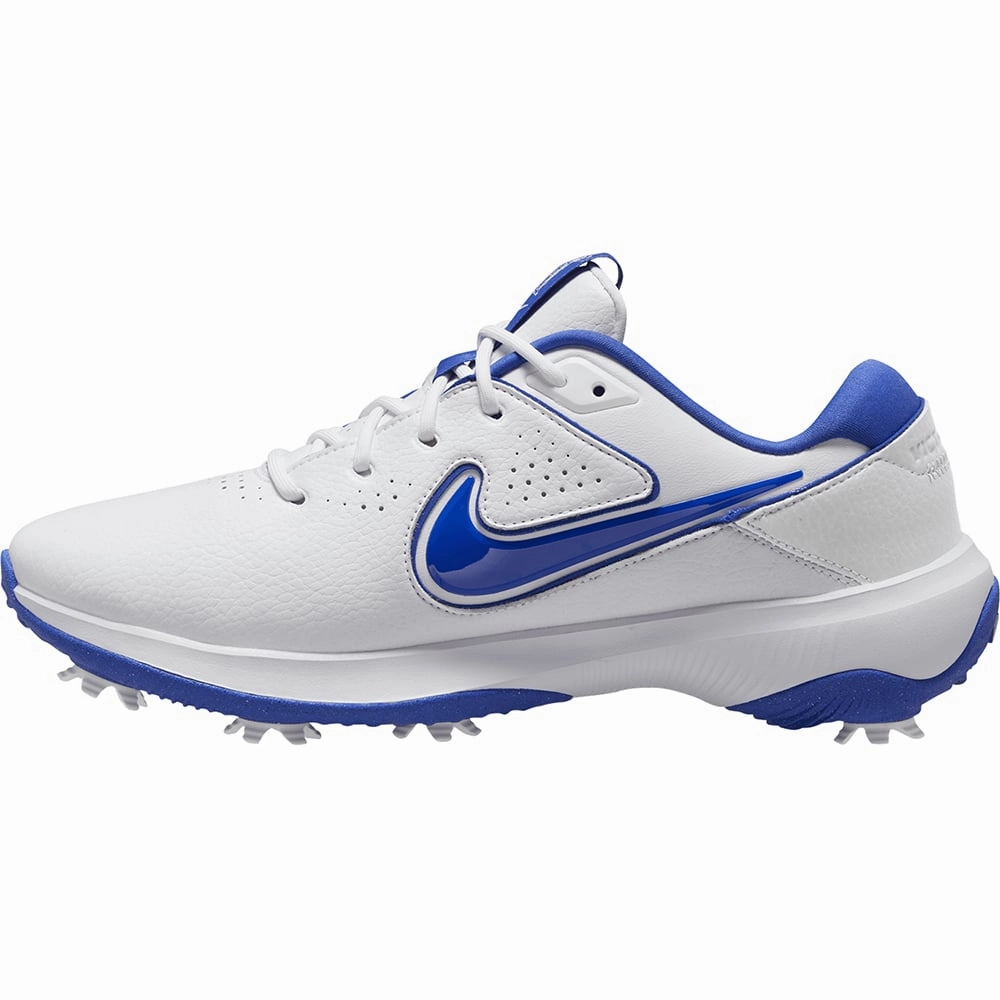 Nike Victory Pro 3 Spiked Shoes - White/Hyper Royal Chic Office Loafers