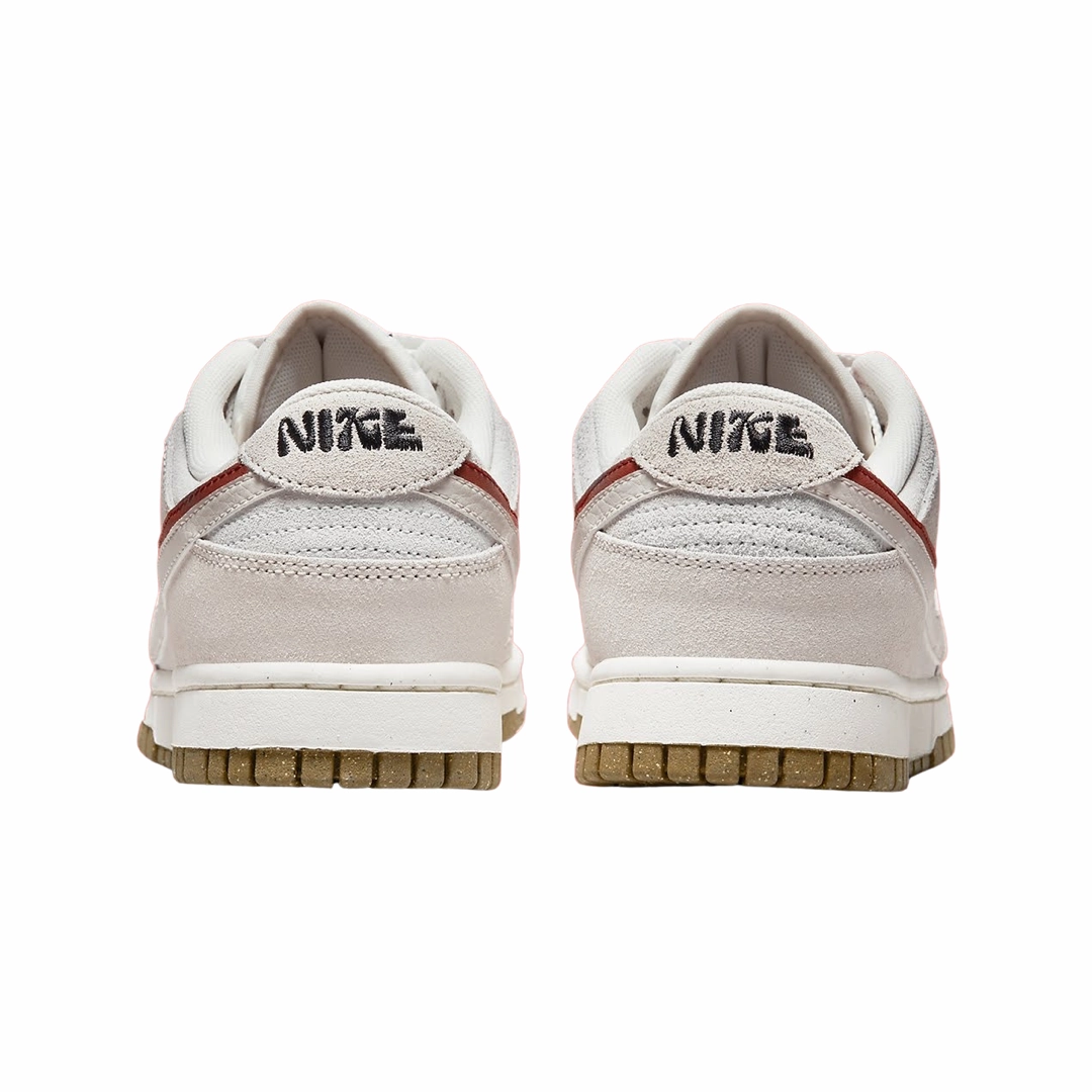 Nike Women's Dunk Low Summit White Double Swoosh Phantom Cinnabar Street Shoes