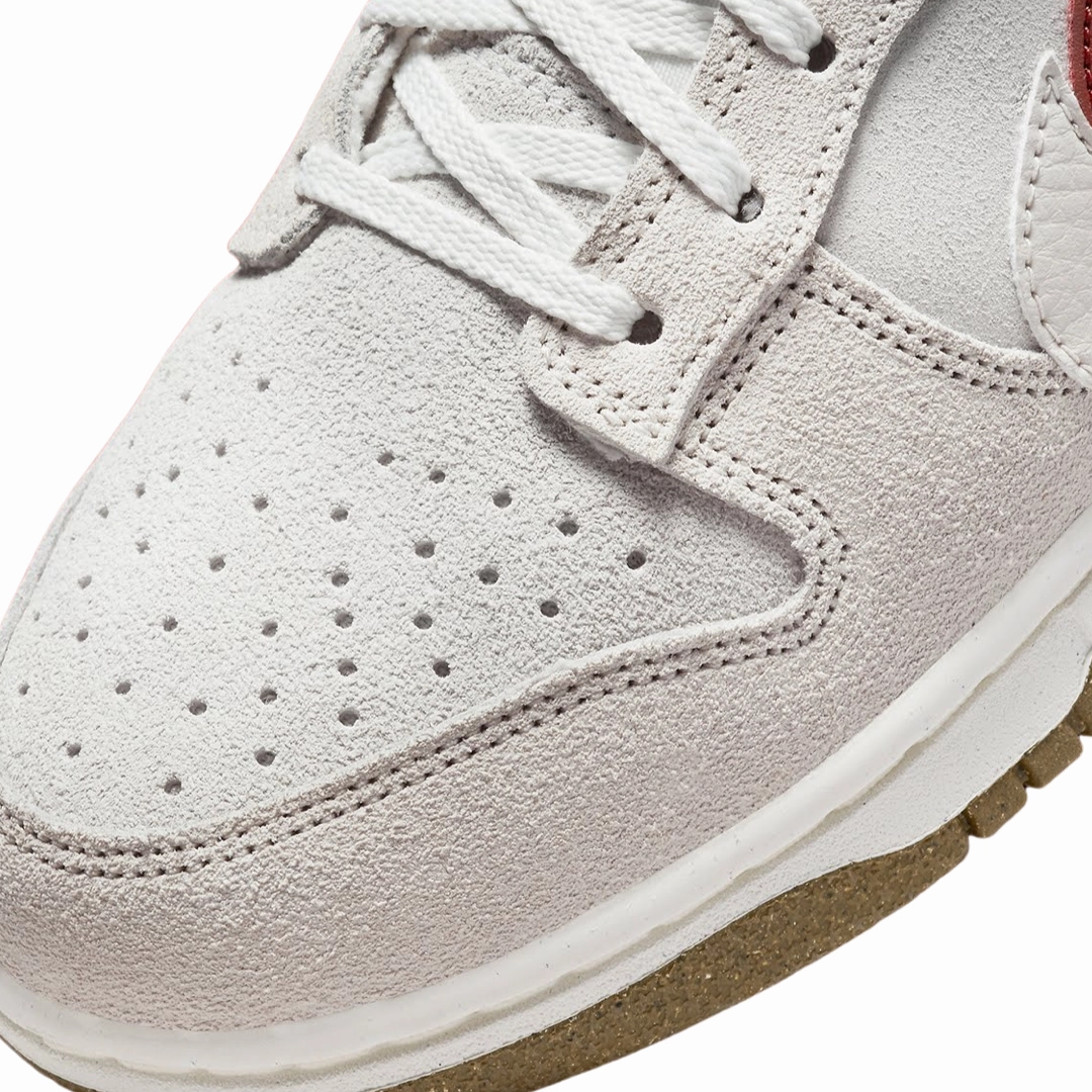 Nike Women's Dunk Low Summit White Double Swoosh Phantom Cinnabar Street Shoes