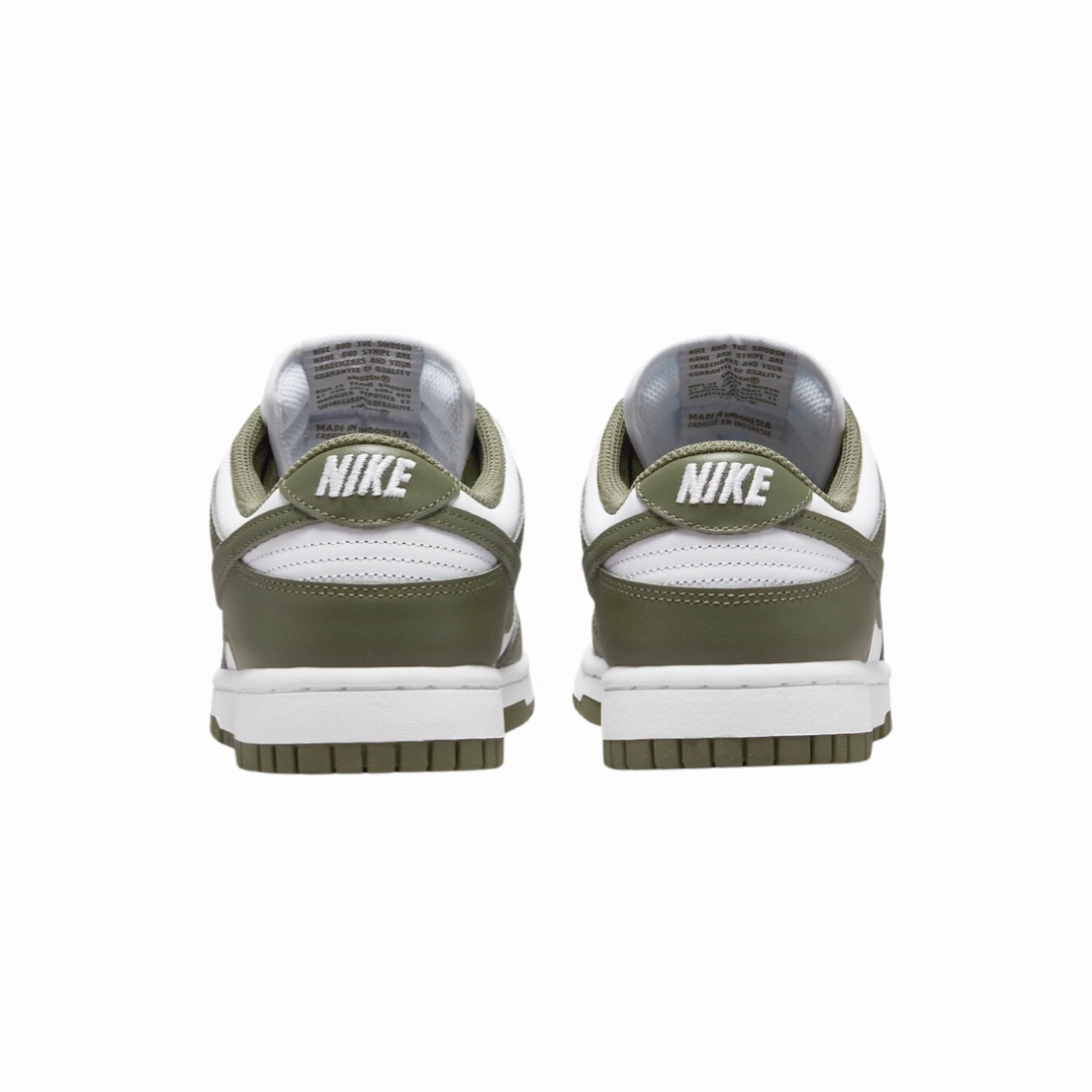 Nike Women's Dunk Low White Medium Olive White Street Shoes