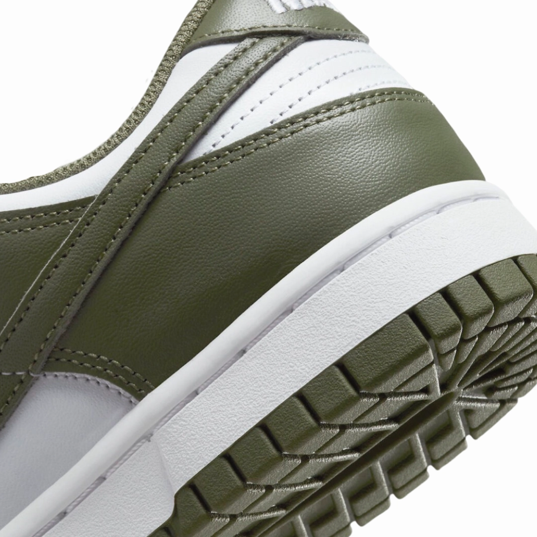 Nike Women's Dunk Low White Medium Olive White Street Shoes