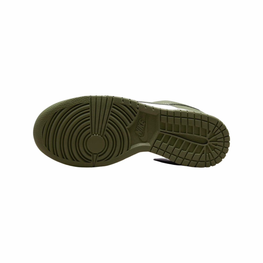 Nike Women's Dunk Low White Medium Olive White Street Shoes