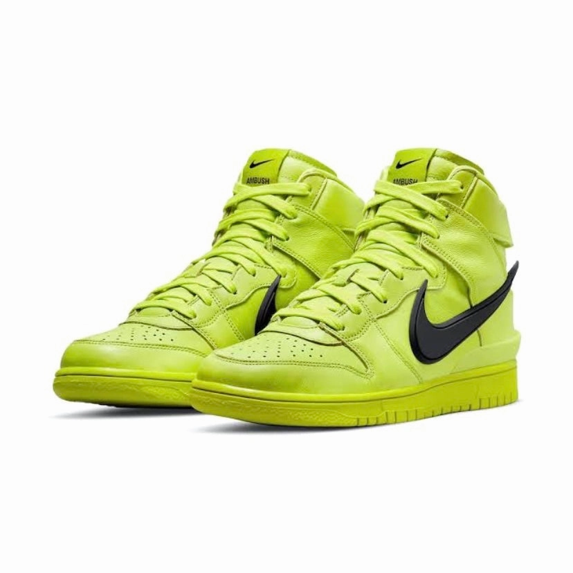 Nike x Ambush Dunk High Atomic Green Black Flash Lime Nike casual sneakers with modern design