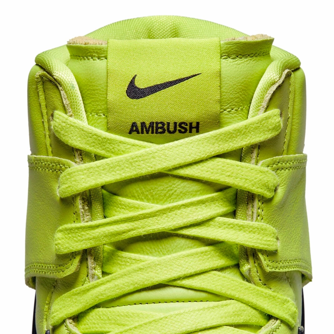 Nike x Ambush Dunk High Atomic Green Black Flash Lime Street Shoes