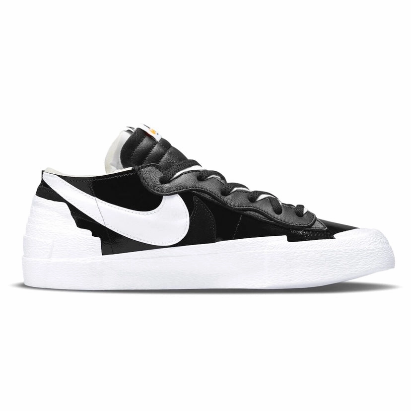 Nike x Sacai Blazer Low Patent Black White Street Shoes