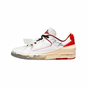 Off-White x Air Jordan 2 Retro Low SP White Varsity Red Air Jordan basketball shoes with classic look