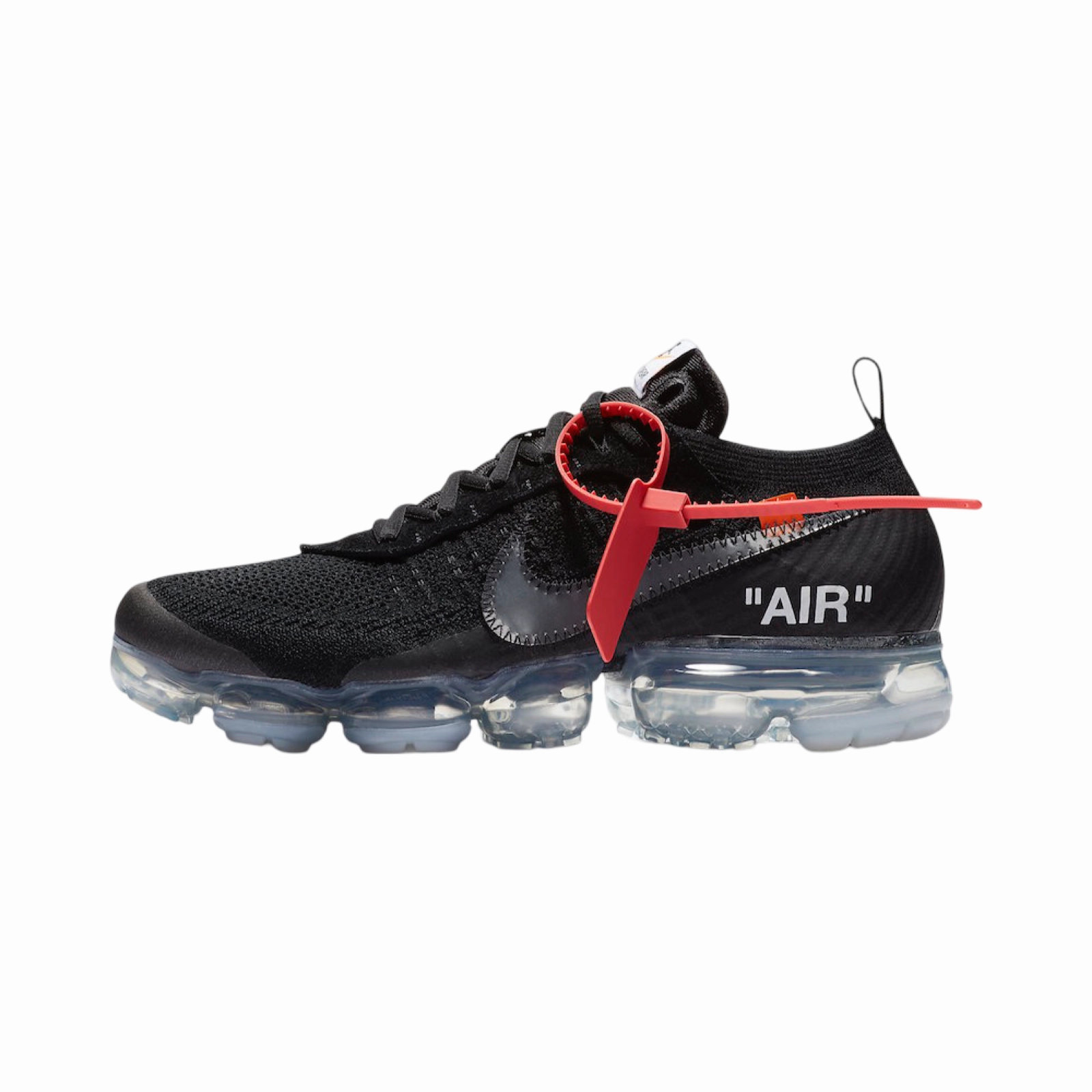 OFF-WHITE x Air Vapormax Flyknit (2018) Black Clear Total Orange Nike casual sneakers with modern design