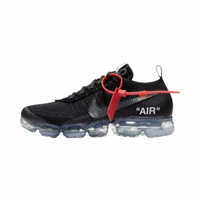 OFF-WHITE x Air Vapormax Flyknit (2018) Black Clear Total Orange Nike casual sneakers with modern design