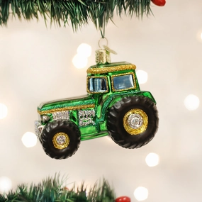 Old World Christmas Green Tractor Ornament