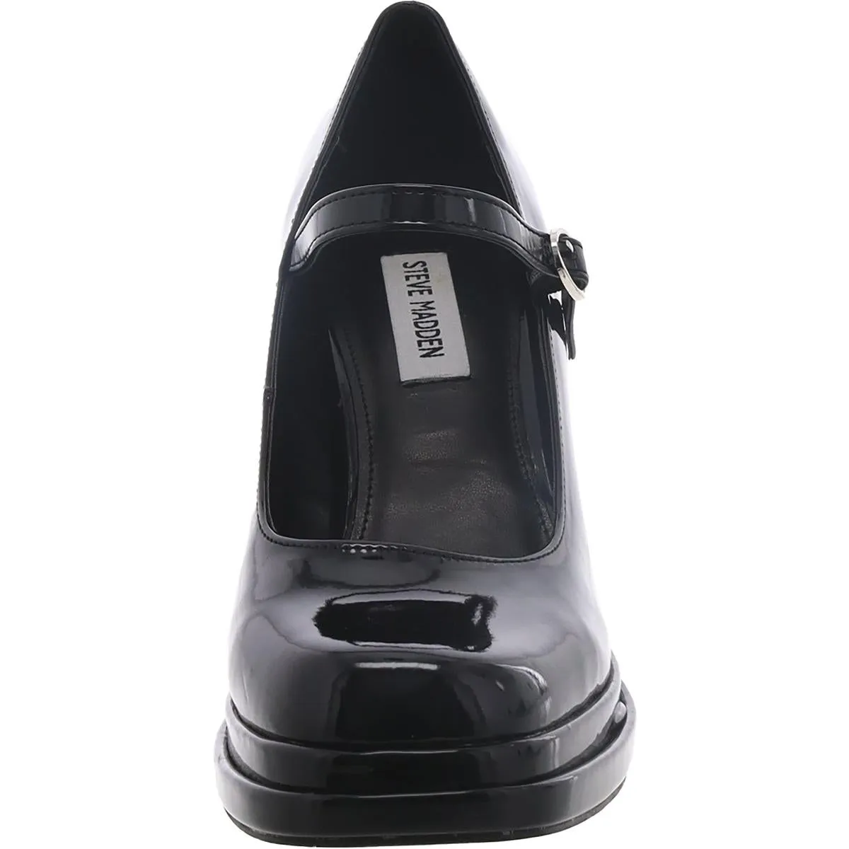 Olivvia Womens Patent Square Toe Mary Jane Heels