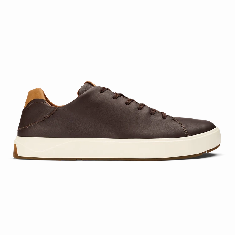 OLUKAI LAE'AHI LI ILI MEN'S Olukai leather slip-ons with island style