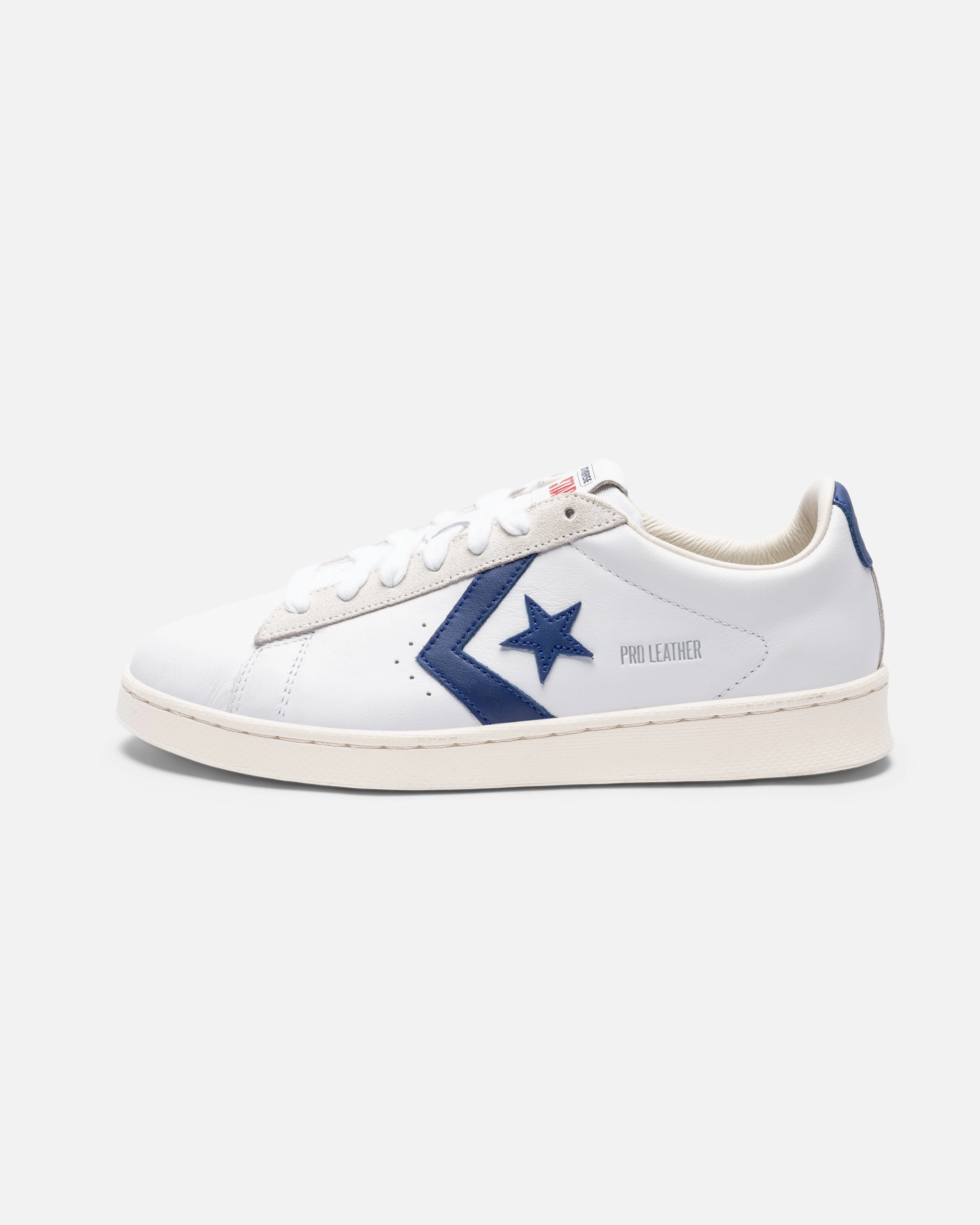 PRO LEATHER OX - WHITE/ RUSHBLUE/ EGRET Womens vintage sneakers