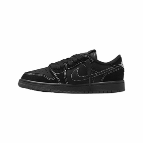 PS Air Jordan 1 Retro Low OG SP x Travis Scott Black Phantom (Pre School) Air Jordan basketball shoes with classic look