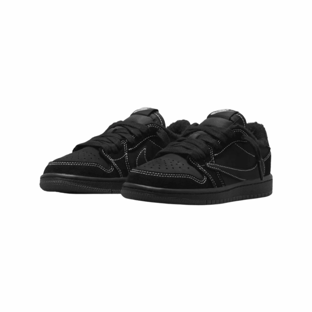 PS Air Jordan 1 Retro Low OG SP x Travis Scott Black Phantom (Pre School) Basketball Shoes