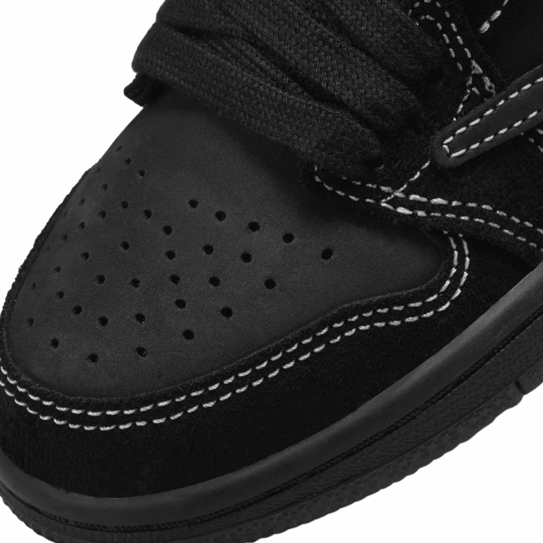PS Air Jordan 1 Retro Low OG SP x Travis Scott Black Phantom (Pre School) Basketball Shoes