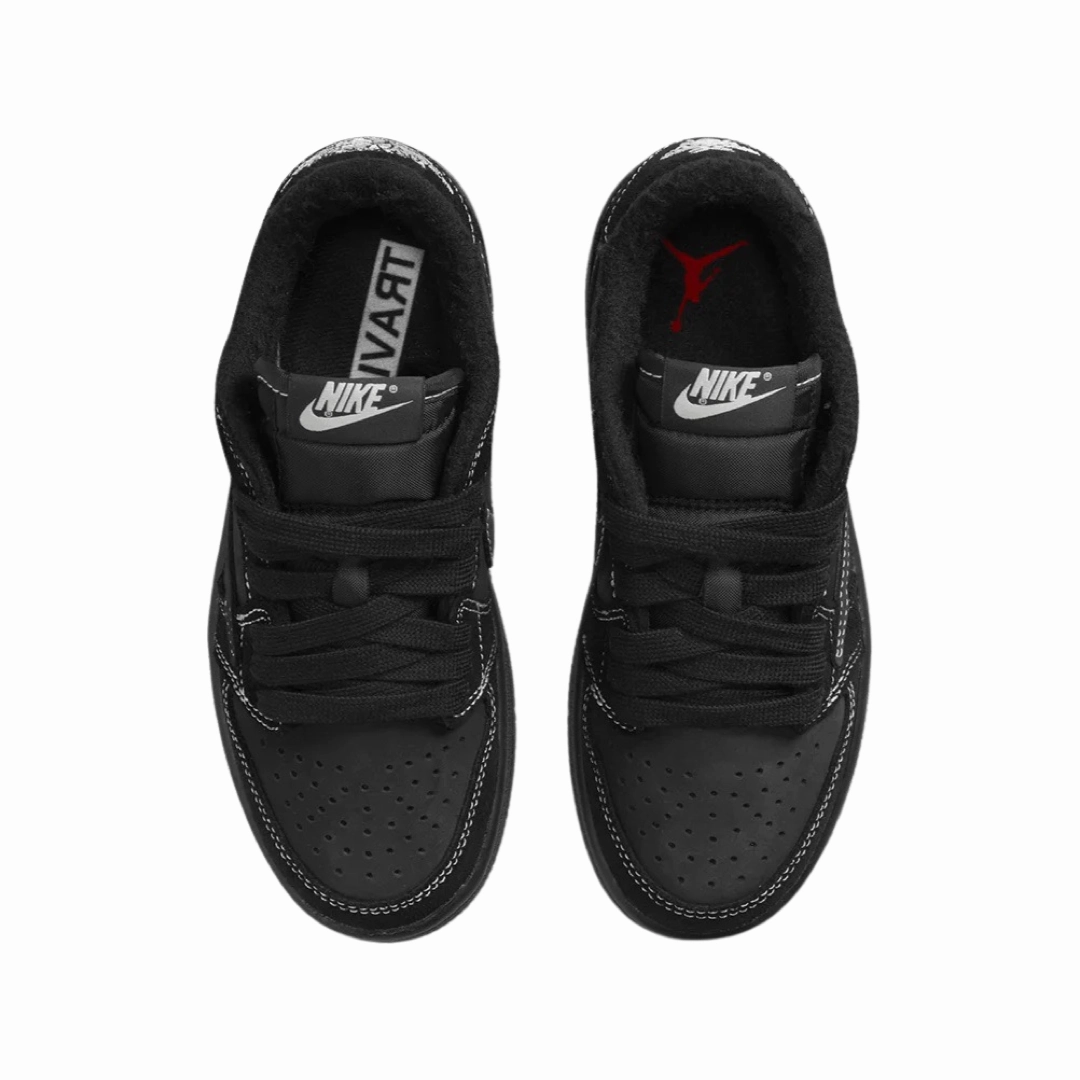 PS Air Jordan 1 Retro Low OG SP x Travis Scott Black Phantom (Pre School) Basketball Shoes