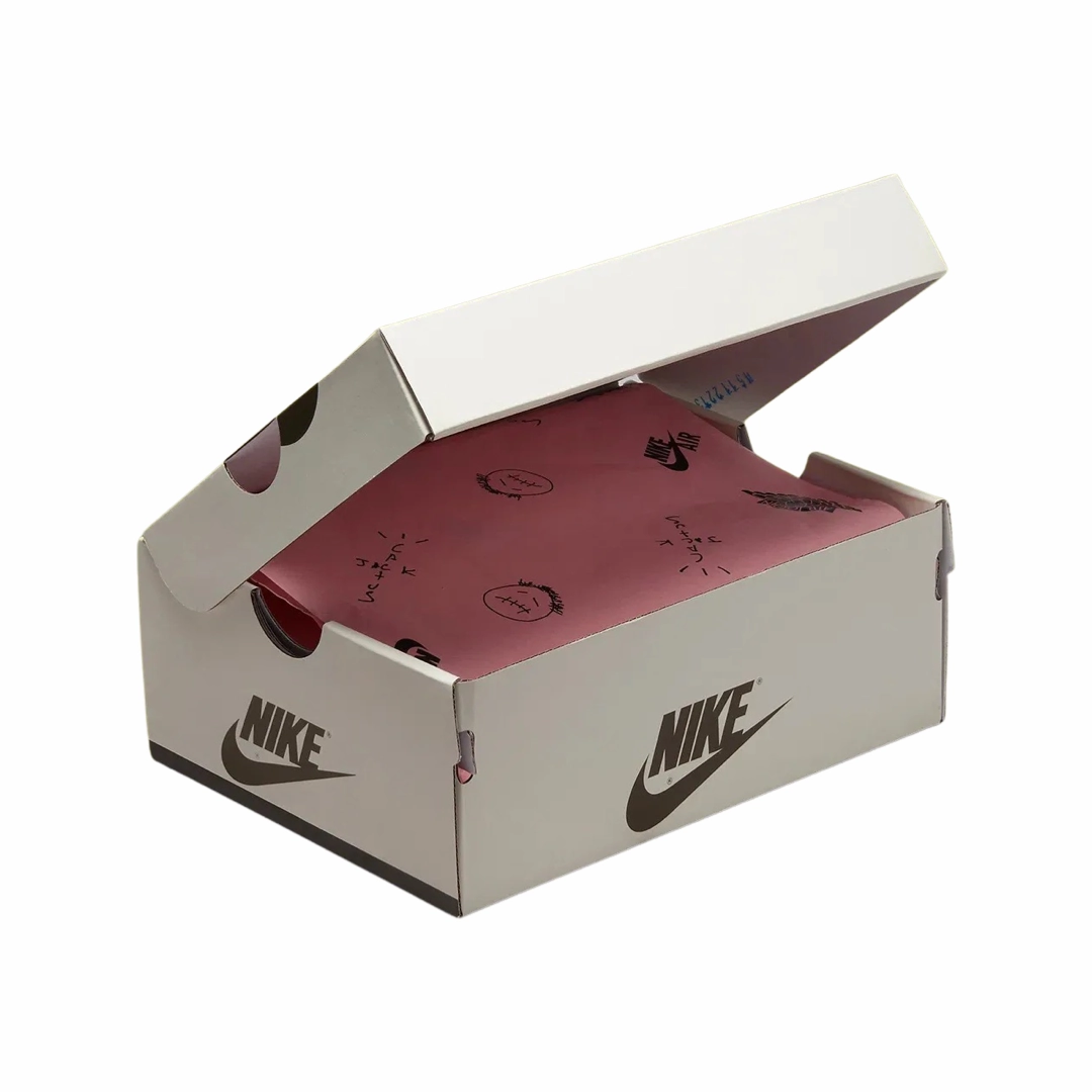 PS Air Jordan 1 Retro Low OG SP x Travis Scott Olives Sail University Red Black (Pre School) Basketball Shoes