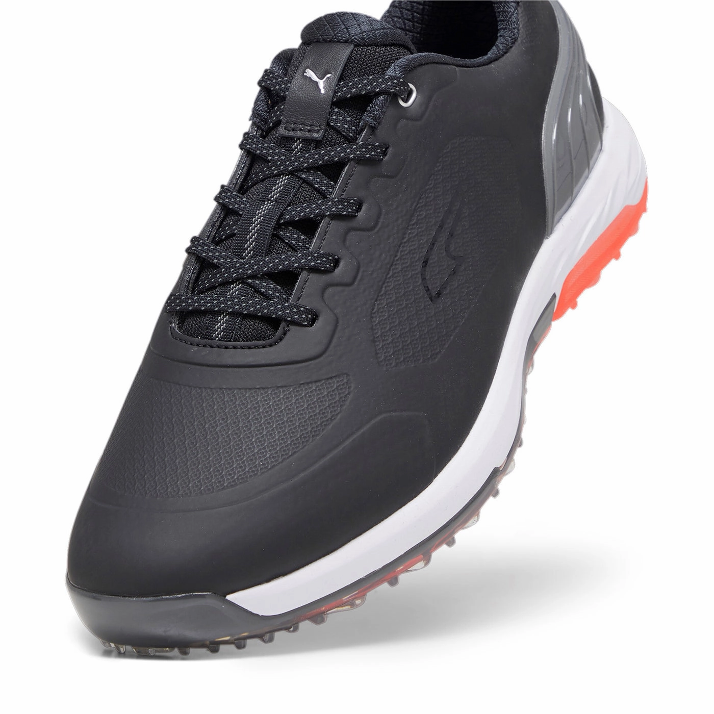 Puma Alphacat Nitro Golf Shoes - Puma Black/Quiet Shade/Red Blast Chic Platform Sneakers