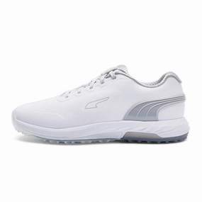 Puma Alphacat Nitro Golf Shoes - White/Light Grey/Puma Silver Puma golf shoe styles