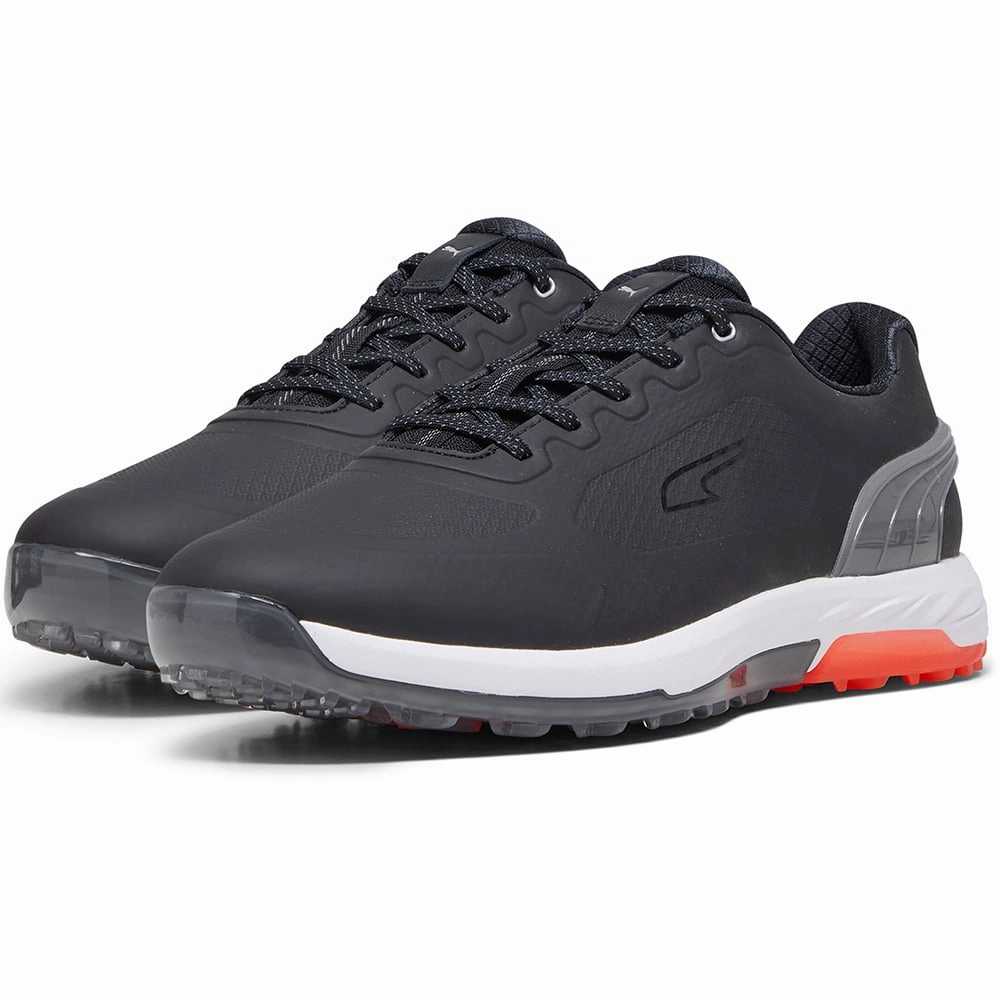Puma Alphacat Nitro Spikeless Shoes - Black/Quiet Shade/Red Blast Golf Tour Performance