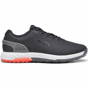 Puma Alphacat Nitro Spikeless Shoes - Black/Quiet Shade/Red Blast Puma golf footwear options