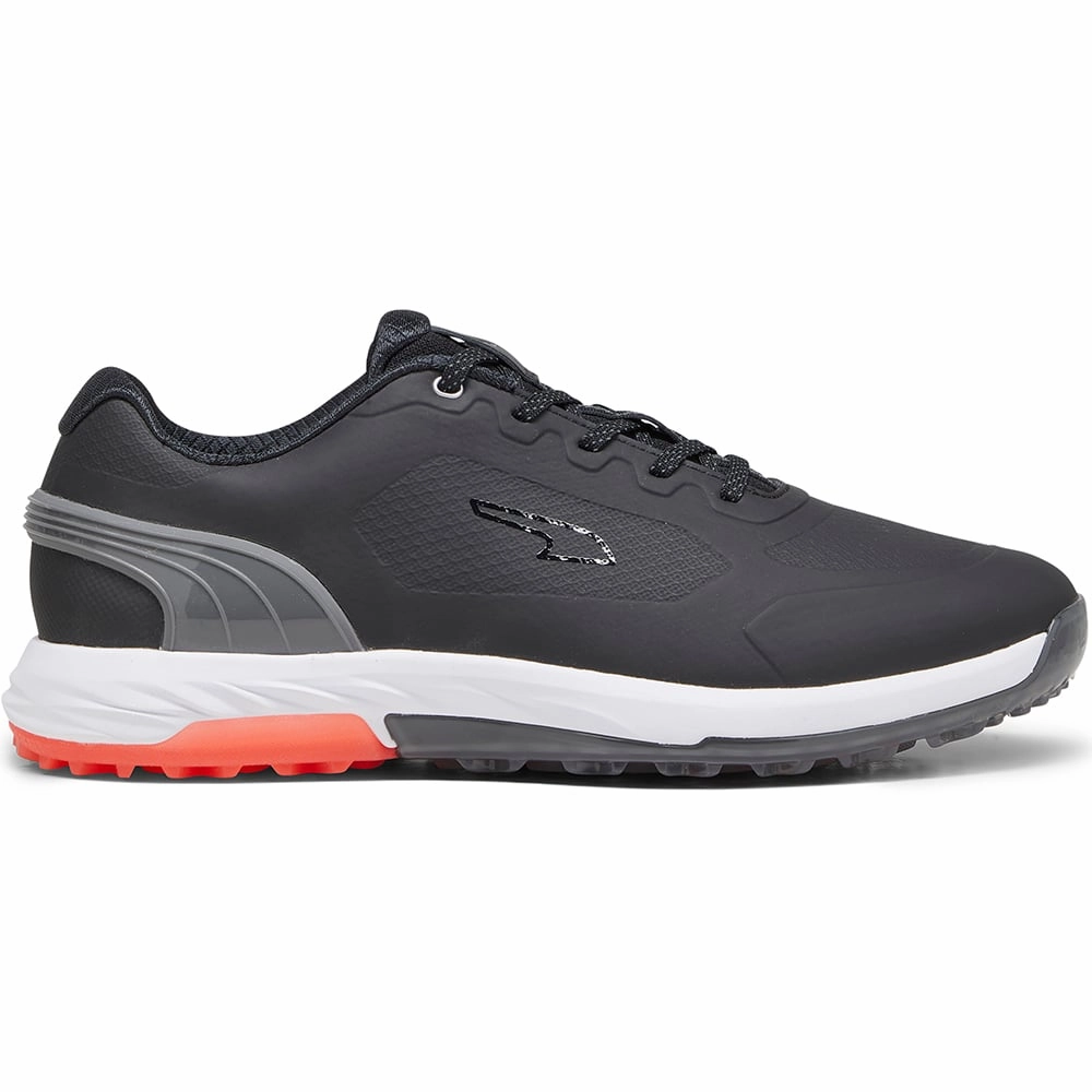 Puma Alphacat Nitro Spikeless Shoes - Black/Quiet Shade/Red Blast Puma golf footwear options