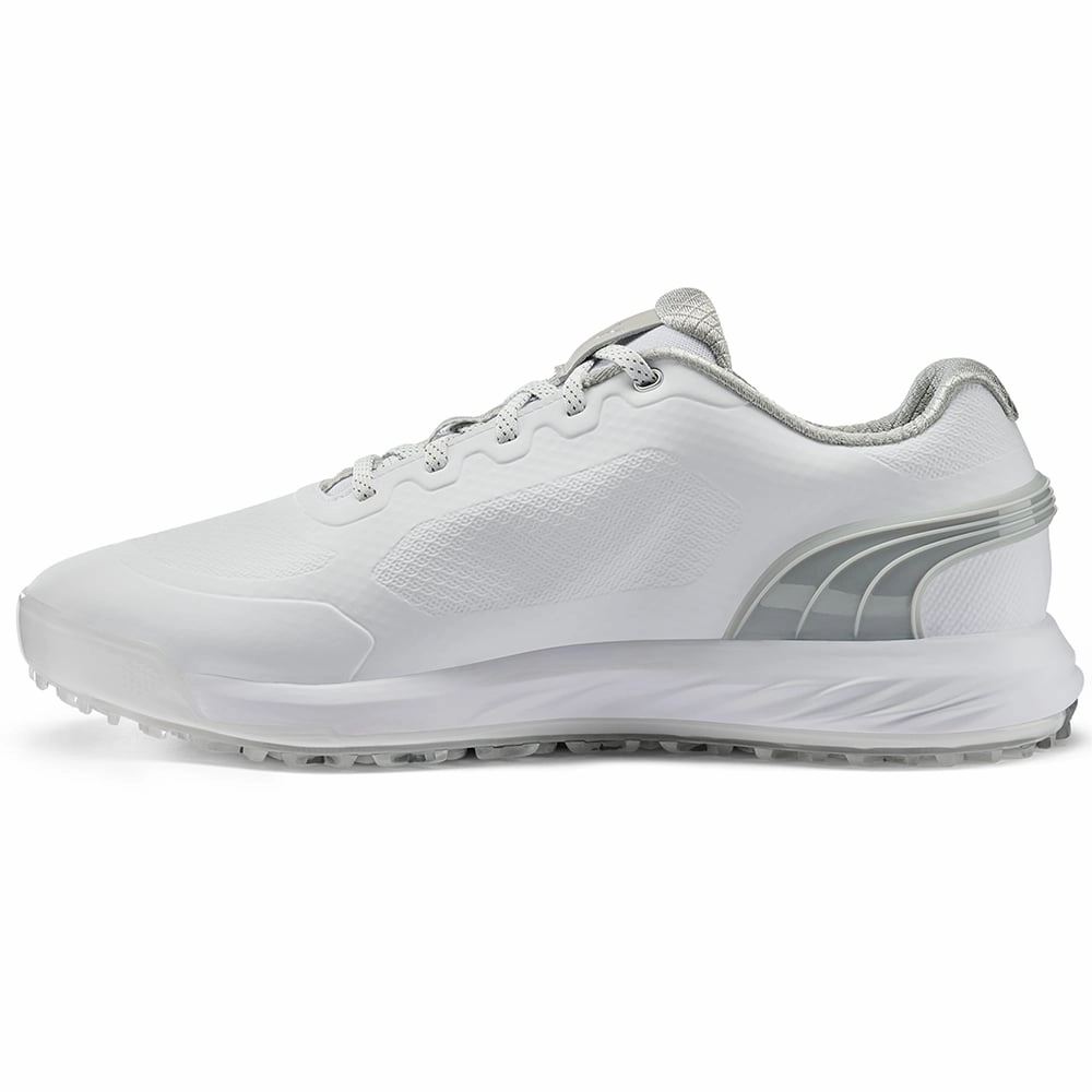 Puma Alphacat Nitro Spikeless Shoes - White/Flat Light Grey/Silver Golf Tour Performance