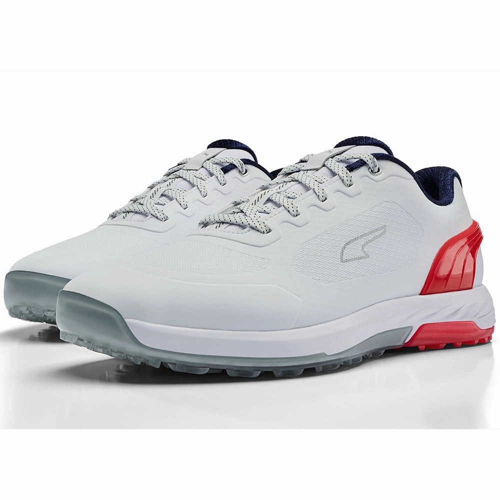 Puma Alphacat Nitro Spikeless Shoes - White/For All Time Red/Navy Golf Tour Performance
