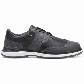 Puma Avant Wingtip Spikeless Waterproof Shoes - Strong Gray/Black Puma golf footwear options