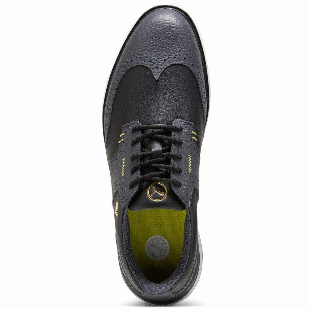 Puma Avant Wingtip Spikeless Waterproof Shoes - Strong Gray/Black Golf Tour Performance