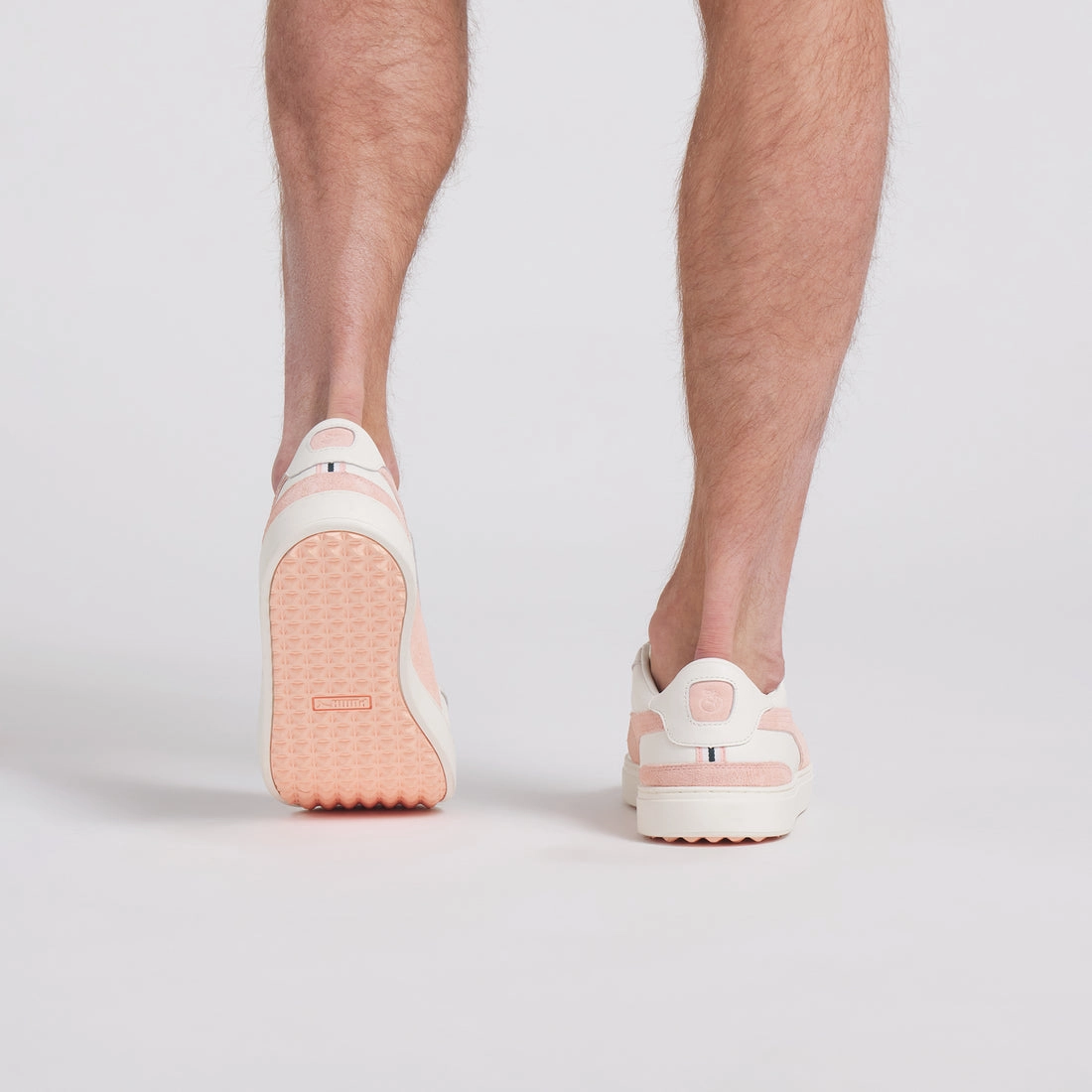 Puma Classic G Peaches Spikeless Golf Shoes - Warm White/Tropical Peach Chic Platform Sneakers
