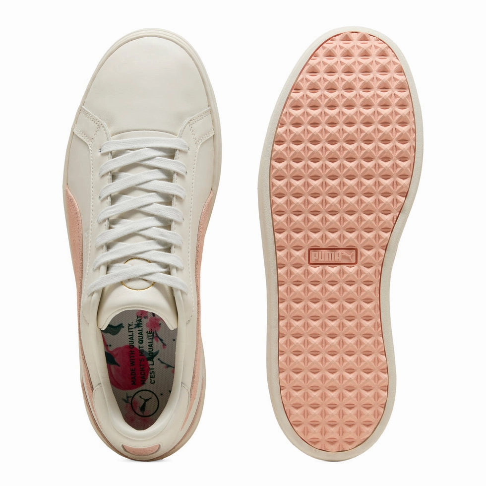 Puma Classic G Peaches Spikeless Golf Shoes - Warm White/Tropical Peach Chic Platform Sneakers