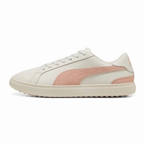 Puma Classic G Peaches Spikeless Golf Shoes - Warm White/Tropical Peach Puma golf shoe styles